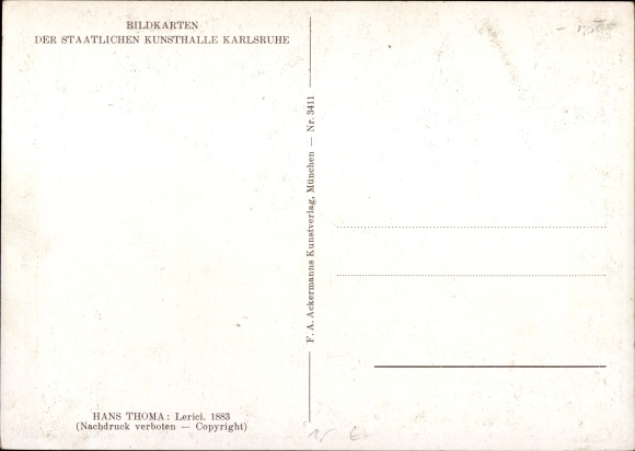 Artist Postcard Thoma, Hans, Lerici