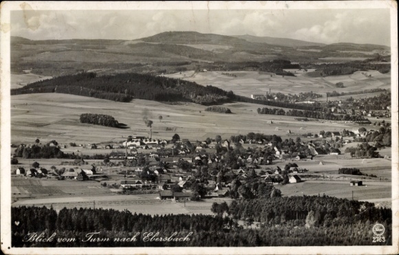 Ak Walddorf Kottmar in der Oberlausitz, Kottmarberg, Blick vom Turm der Baude auf Ebersbach