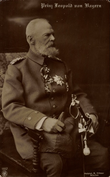 PC Prince Leopold of Bavaria, field marshal general, seated portrait, NPG 5557
