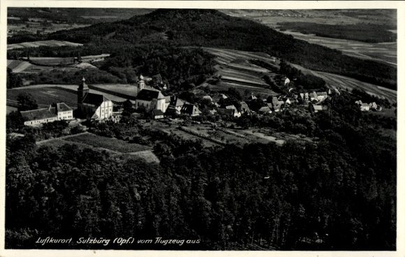 Postcard Sulzbürg Mühlhausen in der Oberpfalz, aerial photograph