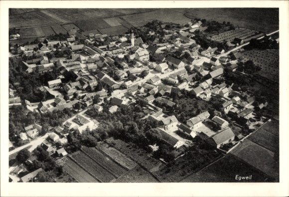 Ak Egweil, Fliegeraufnahme, Blick auf den Ort
