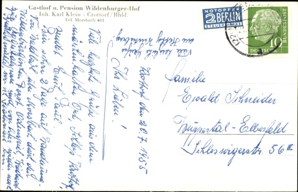 Postcard Crottorf Friesenhagen Rhineland Palatinate, Crottorf Castle, deer park