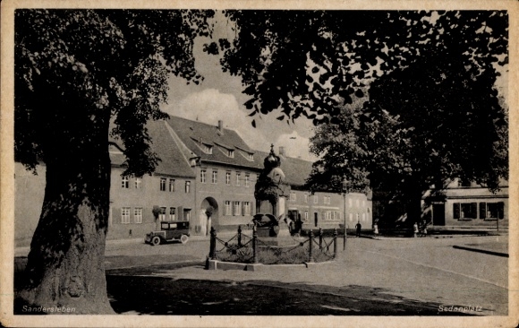 Ak Sandersleben in Anhalt, Sedanplatz