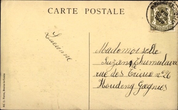 Postcard Braine le Comte Wallonia Hainault, Le Tunnel, railway tracks