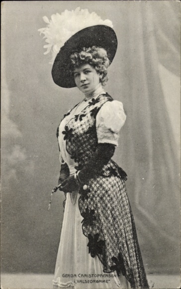 Ak Schauspielerin Gerda Christophersen, Valsedromme, Portrait