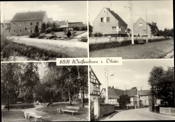 Ak Weißenborn Holzland in Thüringen, Rathaus, Neubauten, Ehrenhain, Karl Liebknecht Straße