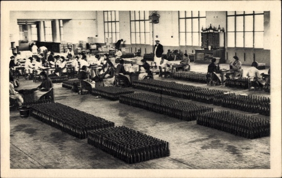 Postcard Epernay Marne, Moet &amp; Chandon, Champagner, packing room