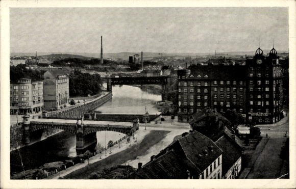 Ak Plzeň Pilsen Stadt, Gesamtansicht