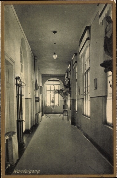 Postcard Wittlich in the Eifel, walkway, interior view, window, plant, square ceiling lamp