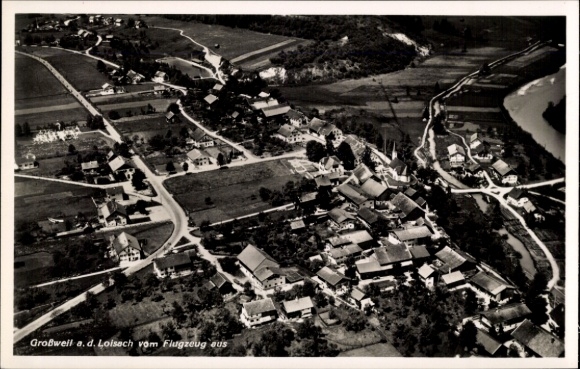 Ak Kleinweil Großweil in Opper-Beieren, luchtfoto