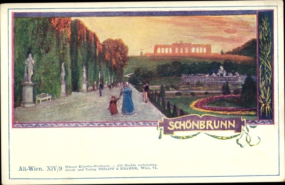 Artist PC Wilt, H., Vienna 13 Hietzing Austria, Schönbrunn, palace park