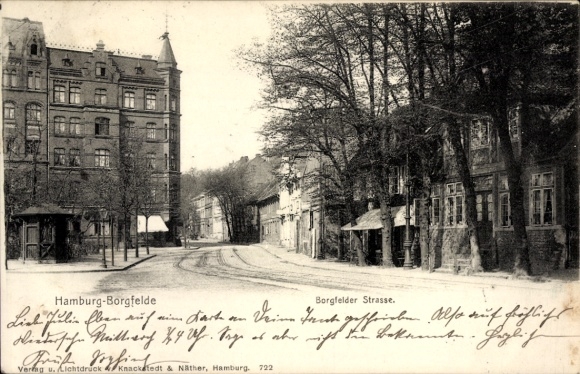 Ansichtkaart Hamburg Mitte Borgfelde, Borgfelder Straße