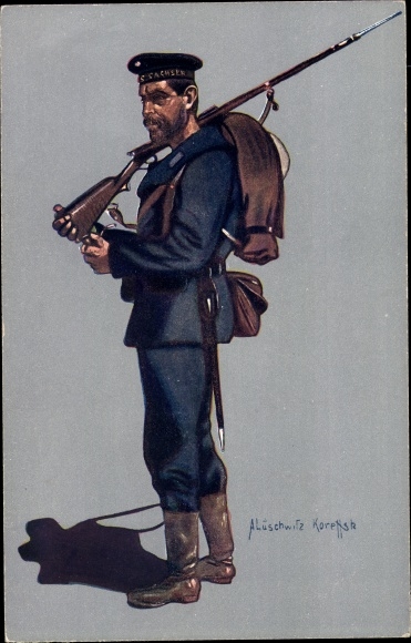 Künstler Ak Lüschwitz Koreffski, A., Matrose der Kaiserlichen Deutschen Marine, Seemann, I WK