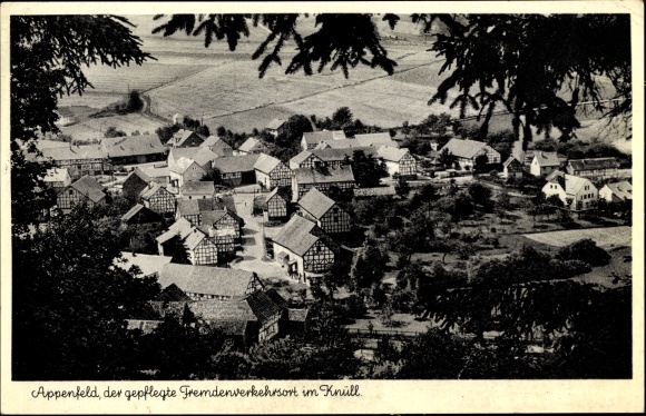 Ak Appenfeld Knüllwald in Hessen, Panorama vom Ort