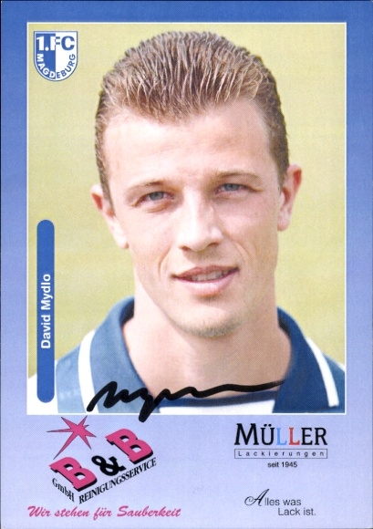 Autogrammkarte David Mydlo, 1. FC Magdeburg, Autogramm