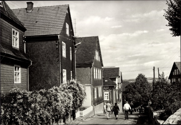 Postcard Meura in Thüringen, Ortsstraße