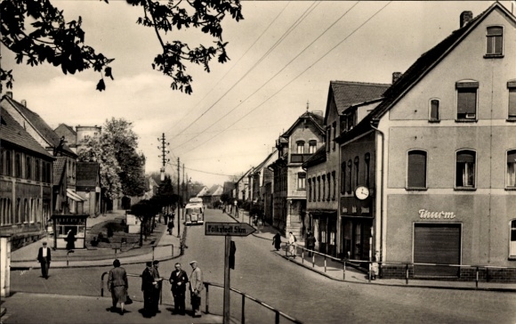 Ak Helbra in Sachsen Anhalt, Ernst-Thälmann-Straße