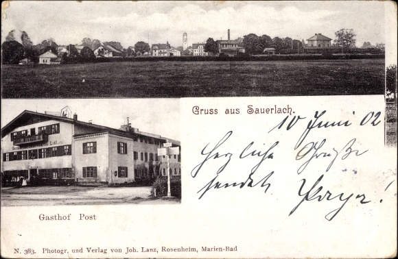 PC Sauerlach in Upper Bavaria, locality, Gasthof Post