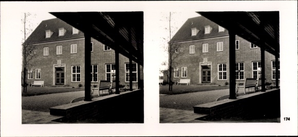 Stereo spatial image photo &quot;The NS model companies 1937-38&quot; No. 485 III/175 Bünder Tonwerk Bünde Westphalia
