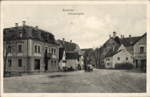 Postcard Buchloe im Allgäu, Schrannenplatz