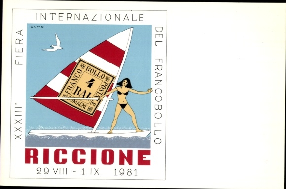 PC Riccione Emilia Romagna, XXXIII Fiera Internationale del Francobollo 1981