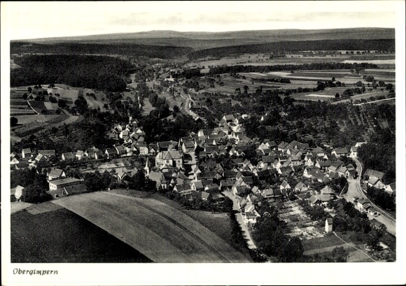 Postcard Obergimpern Bad Rappenau im Kraichgau, aerial photograph