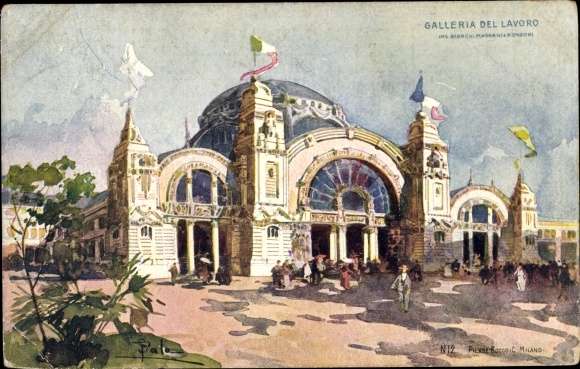 Artist PC Milano Milan Lombardia, Esposizione 1906, Galleria del Lavoro