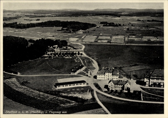 Ak Stetten am kalten Markt, Luftaufnahme, Gebäude, Landschaft, Ruinen, keine Persönlichkeiten