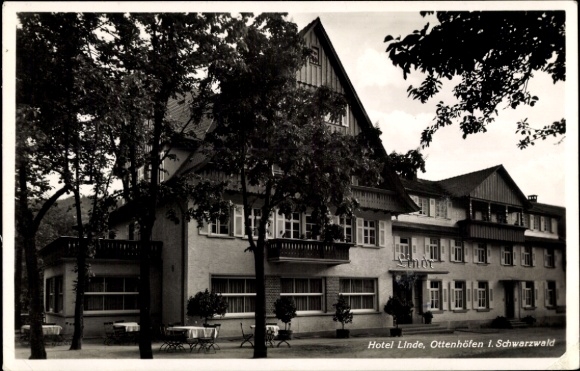Ansichtkaart Ottenhöfen in het Zwarte Woud, Hotel Linde