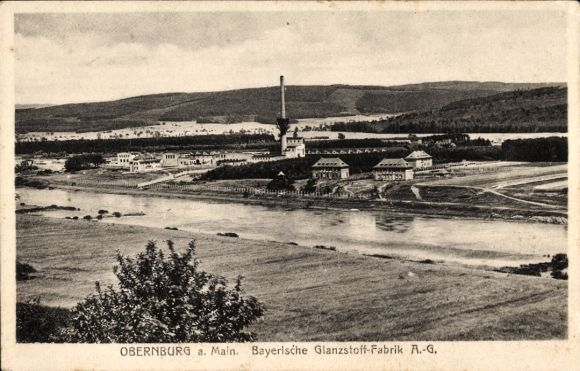 Postcard Obernburg am Main Lower Franconia, Bayerische Glanzstoff-Fabrik AG