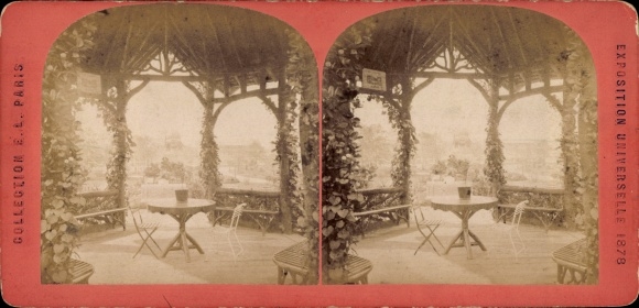 Stereo photo Paris, World Exhibition 1878, Champ de Mars