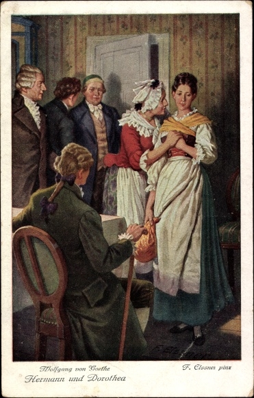 Artist PC Elßner, F., Wolfgang von Goethe, Hermann and Dorothea, series 132 no. 3753