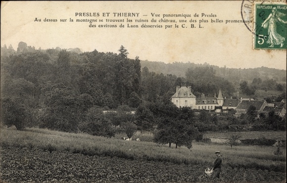 Ak Prelses et Thierny Val-d´Oise, Panorama sur Presles