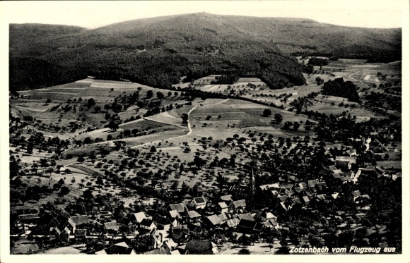 Postcard Zotzenbach Rimbach in the Odenwald, aerial photograph