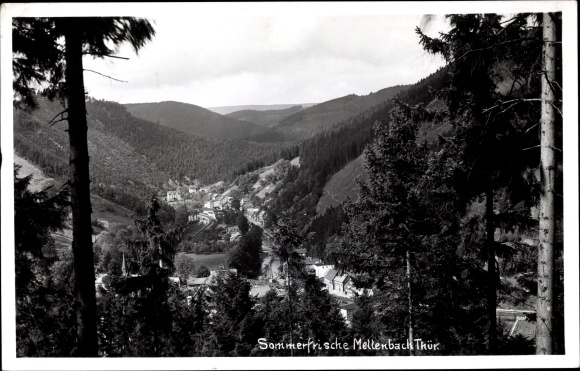KP Mellenbach Glasbach w Schwarzatal Turyngia, panorama