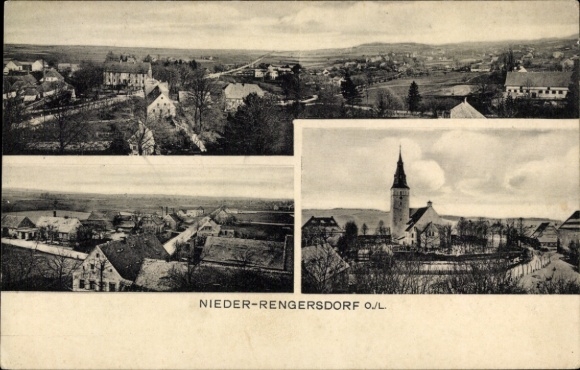 Postcard Nieder Rengersdorf Kodersdorf in Upper Lusatia, local views