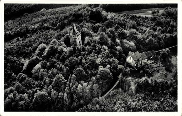 PC Ulm Greifenstein in the Westerwald, Dianaburg, aerial view