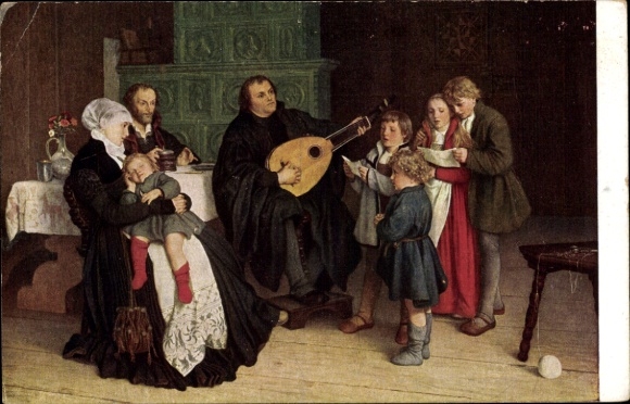 Artist PC Spangenberg, GA, Luther with his family
