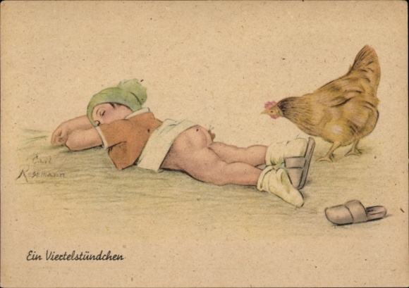 Artist Postcard Rosemann, A Quarter of an Hour