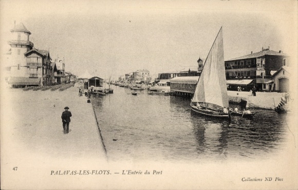 Postcard Palavas les Flots Hérault, Entree du Port