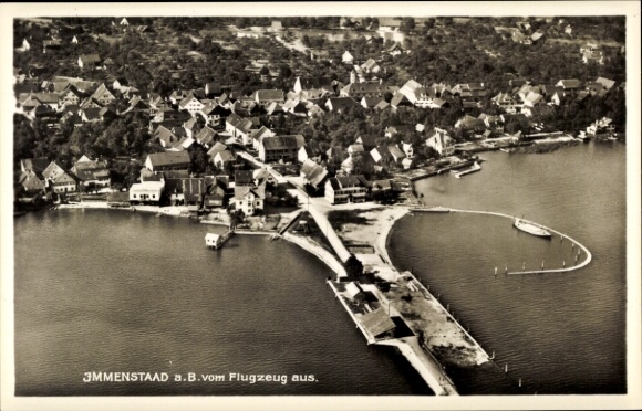 Ak Immenstaad am Bodensee, Fliegeraufnahme