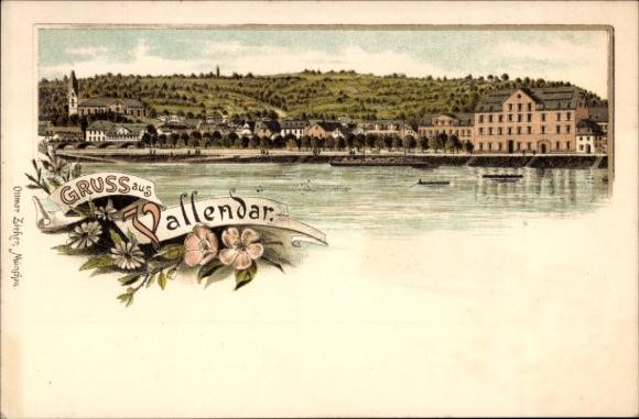 Chromo-Litho Vallendar on the Rhine, Panorama