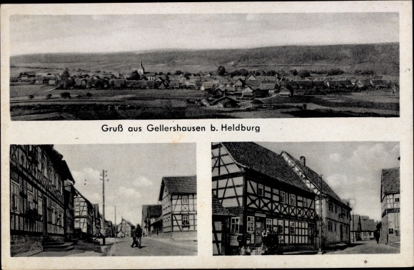 PC Gellershausen Bad Colberg Heldburg in Thuringia, long shot, street section