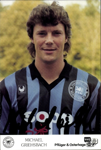 Autograph card footballer Michael Griehsbach, FC Remscheid, autograph
