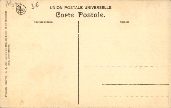 Postcard Han sur Lesse Wallonia Namur, Le chemin de fer de la Grotte, Premiers Rochers de Faule