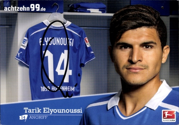 Autogrammkarte Fußballer Tarik Elyounoussi, TSG 1899 Hoffenheim, Autogramm