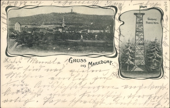 PC Markdorf Bodenseekreis Baden Württemberg, Grand Duke Friedrich Warte, view of the town