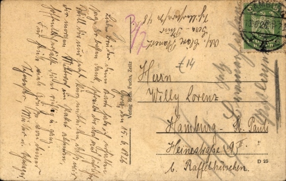 Postcard Harpersdorf Kraftsdorf in Thuringia, general view, convalescent home, village street