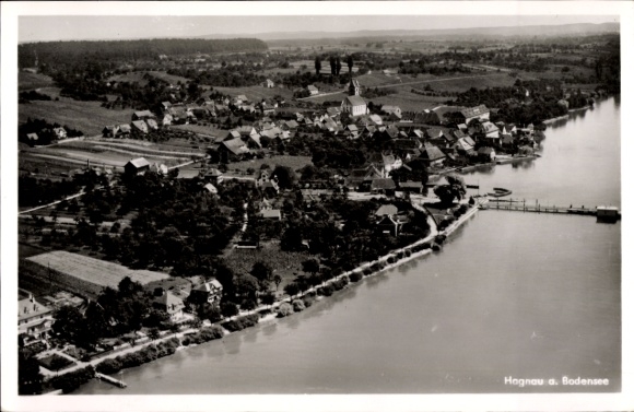 Ak Hagnau am Bodensee, Fliegeraufnahme