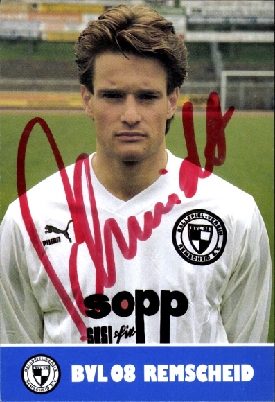Autograph card footballer Hans-Jürgen Schmidt, FC Remscheid, autograph